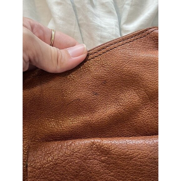 Spikes and Sparrow Genuine Leather Handbag Shoulder Bag Tan Brown Tote - Picture 5 of 16